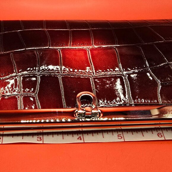 Red Wallet Croco Embossed - Picture 4 of 4